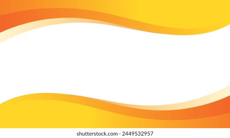 Abstract business banner background with orange modern curve. Vector illustration