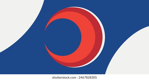 abstract business banner background with red and blue gradient color.vector