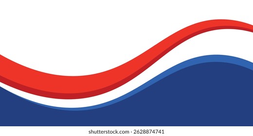 Abstract business banner background with red and blue gradient color. Vector eps10