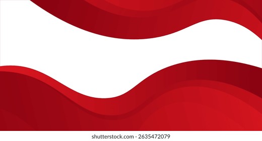 Abstract business banner background with red modern curve. Vector illustration
