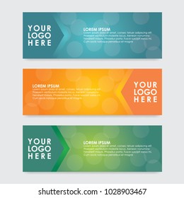 Abstract Business Banner Design Template. Colorful Background Vector Illustration