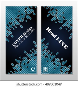 Abstract business banner design vertical template vector. Advertising presentation abstract geometric background