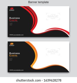Abstract business banner template design.