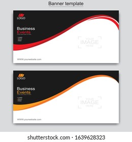 Abstract business banner template design.