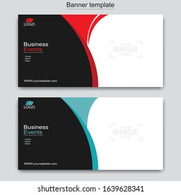 Abstract business banner template design.
