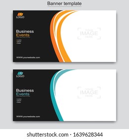 Abstract business banner template design.