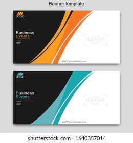 Abstract business banner template design.