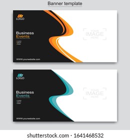 Abstract business banner template design.