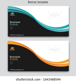 Abstract business banner template design.