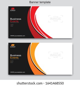 Abstract business banner template design.