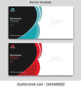 Abstract business banner template design.