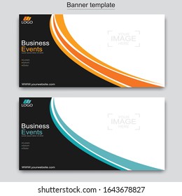 Abstract business banner template design.