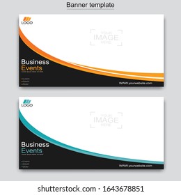 Abstract business banner template design.