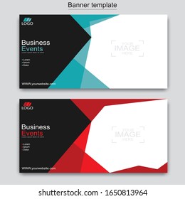 Abstract business banner template design.