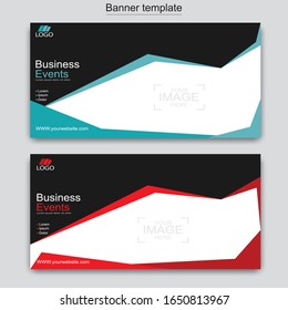 Abstract business banner template design.