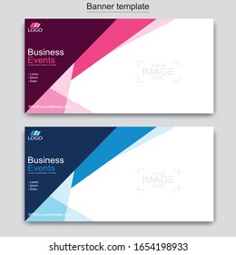 Abstract business banner template design.