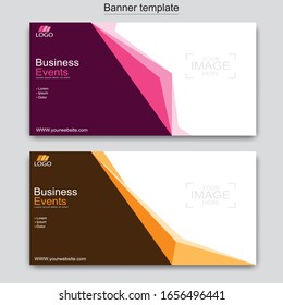 Abstract business banner template design.