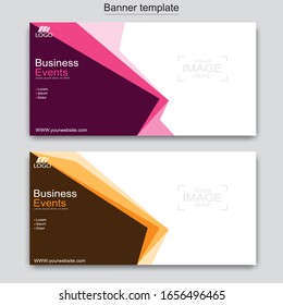 Abstract business banner template design.