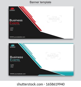 Abstract business banner template design.