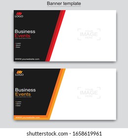 Abstract business banner template design.