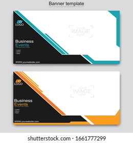 Abstract business banner template design.