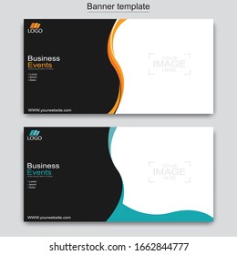 Abstract business banner template design.