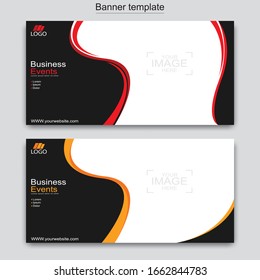 Abstract business banner template design.