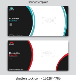 Abstract business banner template design.