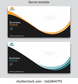 Abstract business banner template design.