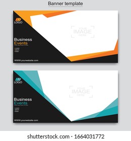 Abstract business banner template design.