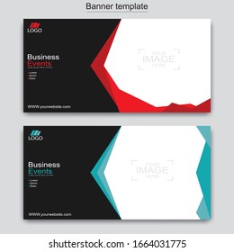 Abstract business banner template design.