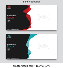 Abstract business banner template design.