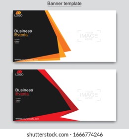 Abstract business banner template design.