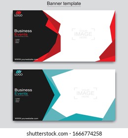 Abstract business banner template design.