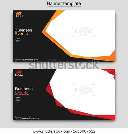 Abstract business banner template design.