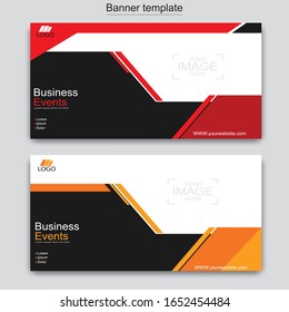 Diseño de plantillas de banner comercial abstracto.ilustración vectorial.
