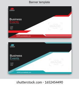 Abstract business banner template design.vector illustration.