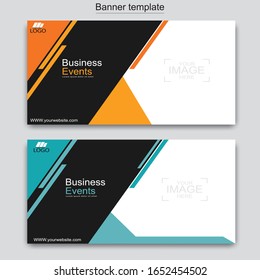 Diseño de plantillas de banner comercial abstracto.ilustración vectorial.