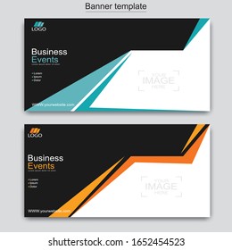 Abstract business banner template design.vector illustration.