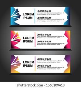 Abstract business banner templates for website design. Vector illustration