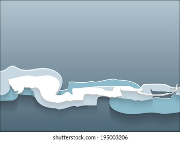 Abstract business blue background - Vector illustration