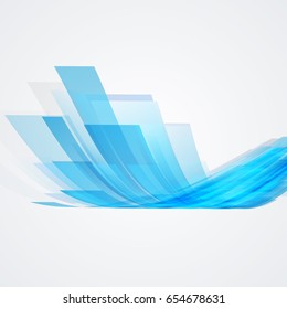 Abstract business blue background. Vector illustration.
