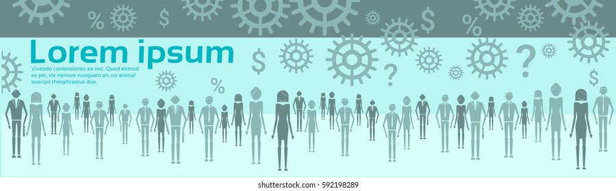 Abstract Business Brainstorming Concept New Idea Development Infographic Banner Flat Vector Illustration