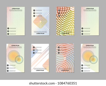 Abstract business brochure compositions in abstract style vector collection