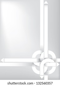 Abstract business brochure design with curling arrows