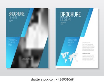 Abstract business Brochure design vector template in A4 size. 