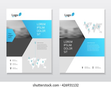 Abstract business Brochure design vector template in A4 size.