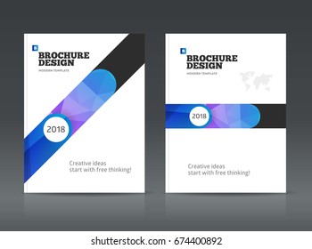 Abstract business Brochure design vector template in A4 size. 