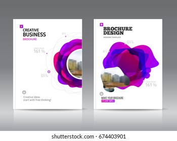 Abstract business Brochure design vector template in A4 size. Document or book cover. Annual report with photo and text. Simple style brochure. Flyer promotion. Presentation cover 