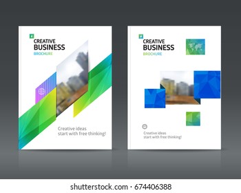 Abstract business Brochure design vector template in A4 size. Document or book cover. Annual report with photo and text. Simple style brochure. Flyer promotion. Presentation cover 
